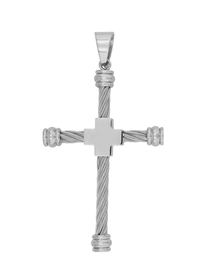 

Adeliás Кулон унисекс - крест из нержавеющей стали серебристого цвета