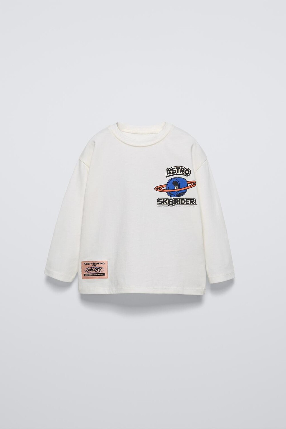 

Футболка для скейта ZARA, цвет oyster/white