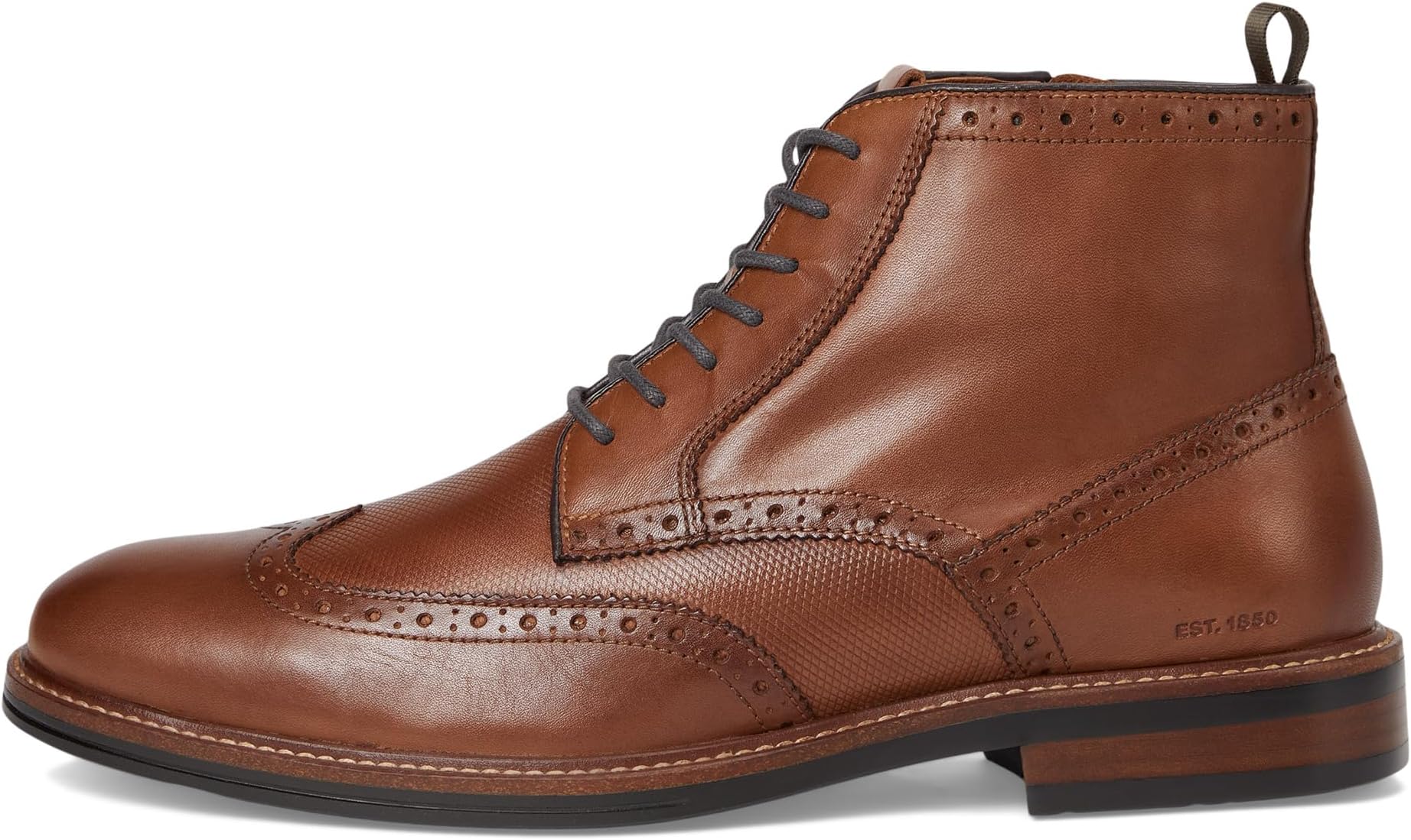 Оксфорды Johnston & Murphy Men's XC+ Durham Embossed Wing Tip Shearling Boots, Cognac Waterproof Full Grain/Shearling — фото 4