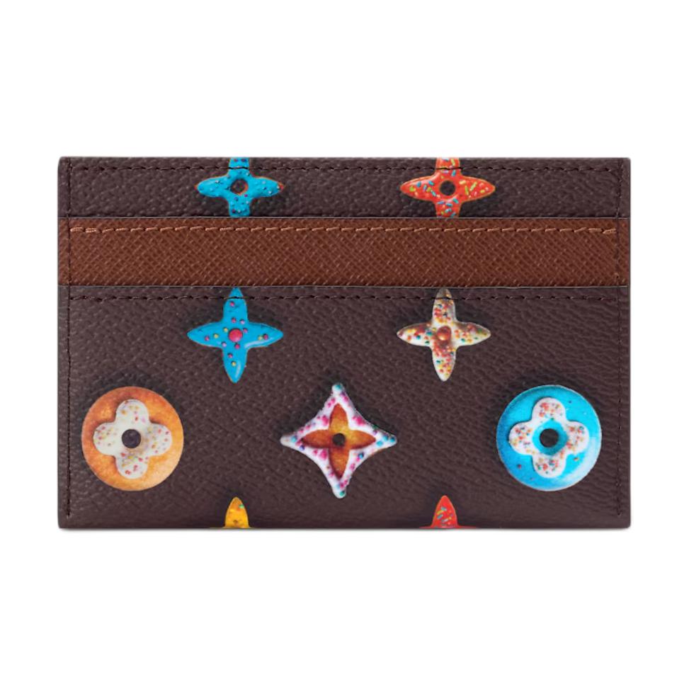 LOUIS VUITTON Кардхолдер Monogram Donuts Coated Canvas для мужчин, коричневый — фото 3