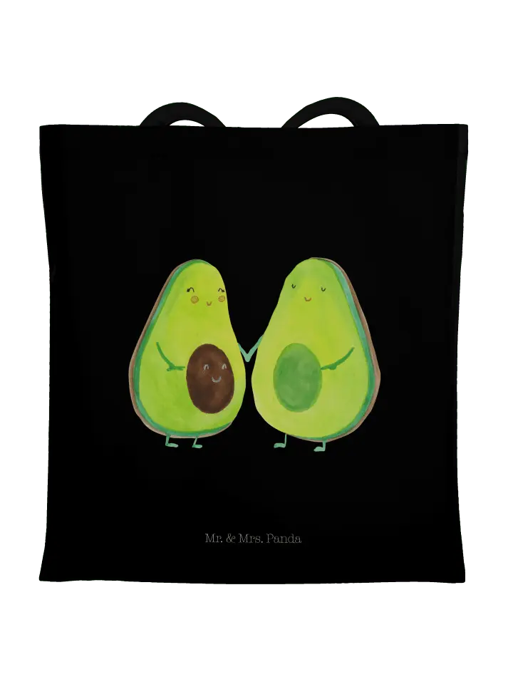 

Сумка для переноски Mr & Mrs Panda Avocado Pärchen ohne Spruch, черный