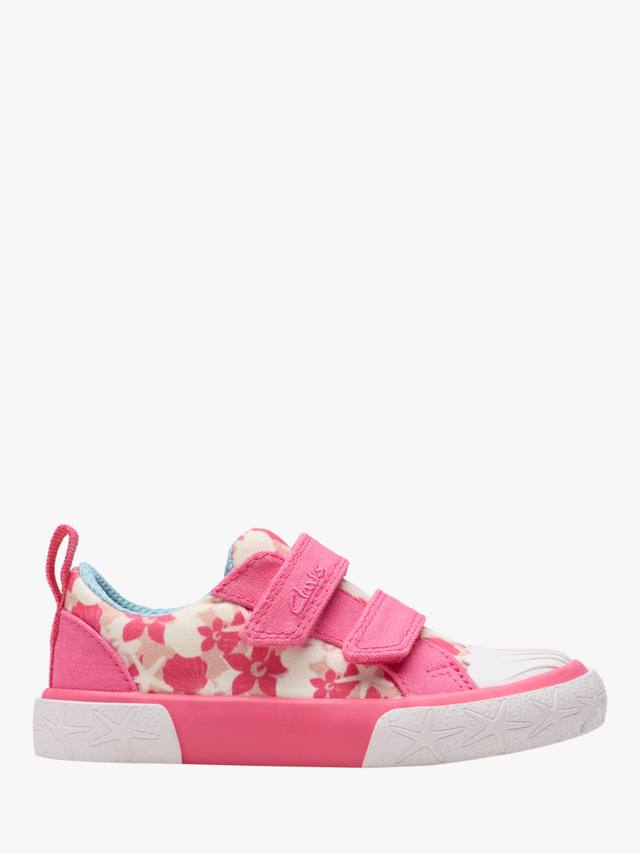 

Первые ботиночки для ходьбы Baby Foxing Shell Clarks, Pink Canvas