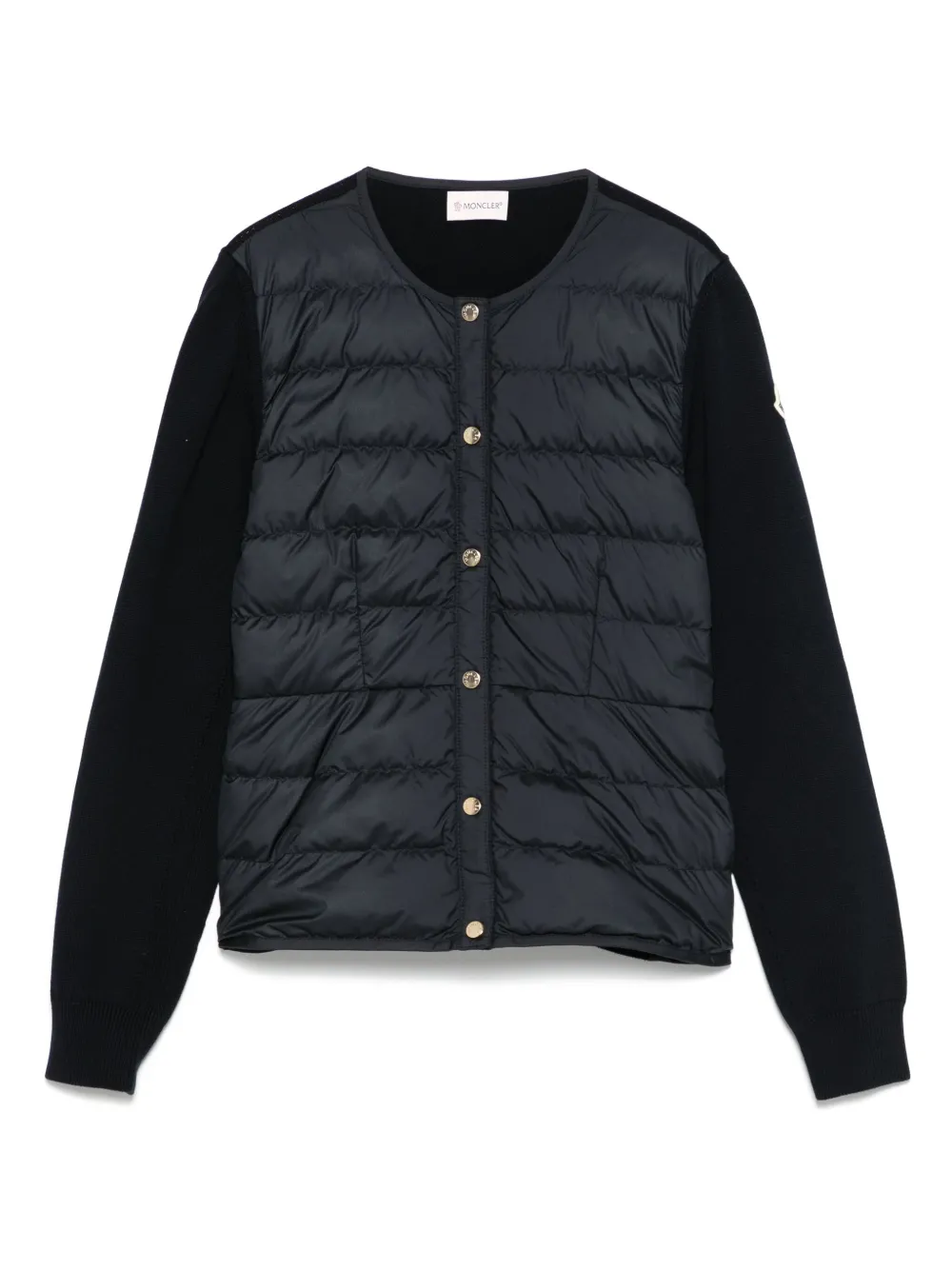 

Стеганый пуховик Moncler Enfant, синий