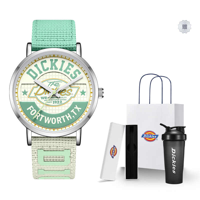 

Dickies Часы Wrist Watch Quartz Movement Nylon Strap Pink Watch Dial Women's Watch Classic Box, 230U60LYXCL-541V3-73SY