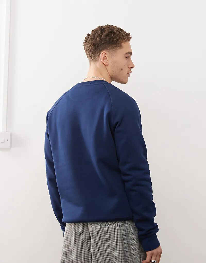 Толстовка Trefoil Essentials темно-синего цвета adidas Originals — фото 3