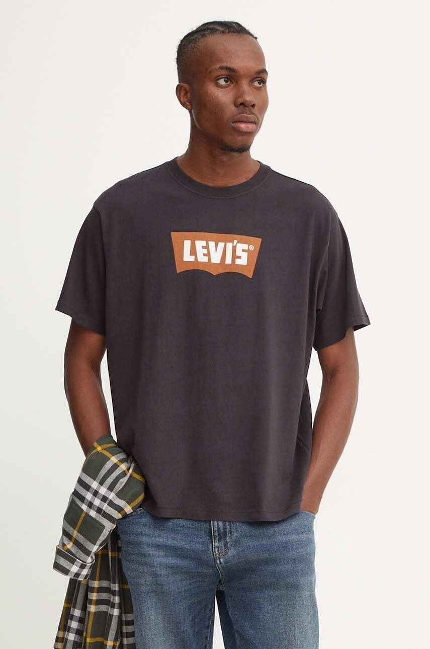 

Хлопковая футболка Levi's, черный