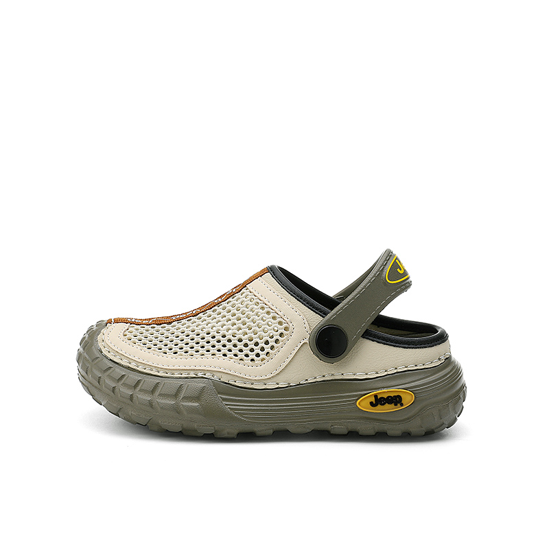 

Детские сандалии, устойчивые к истиранию, дышащие, нескользящие Jeep, коричневый/серый/оливковый