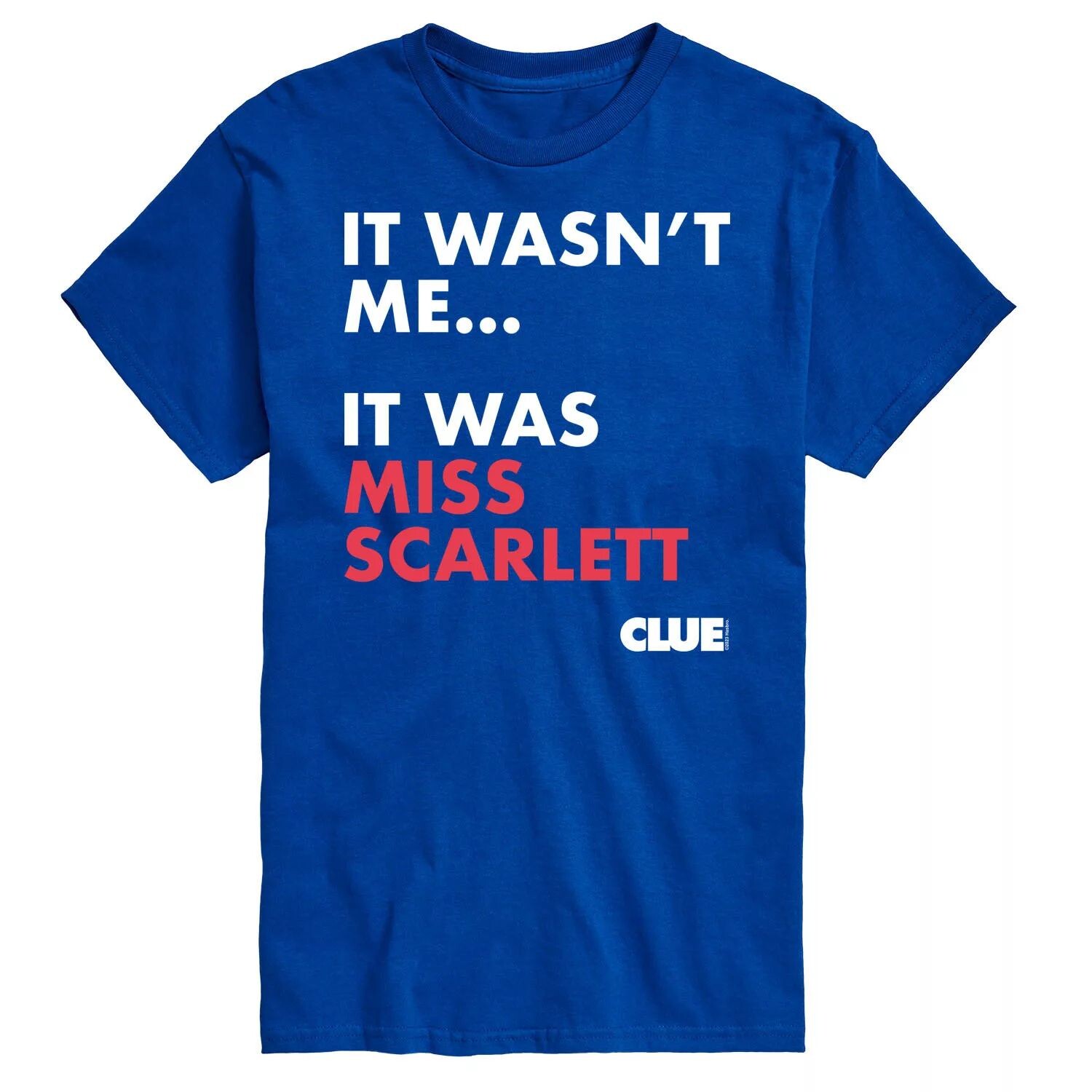 

Футболка с рисунком Big & Tall Clue It Was Miss Scarlett Licensed Character, синий