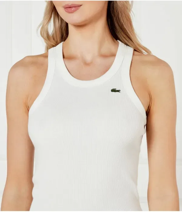 Топ Lacoste Slim Fit, белый — фото 4