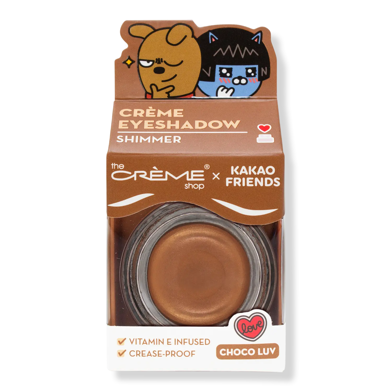 

Тени для век Kakao Friends Crème Eyeshadow The Crème Shop, Choco Luv (copper shimmer)