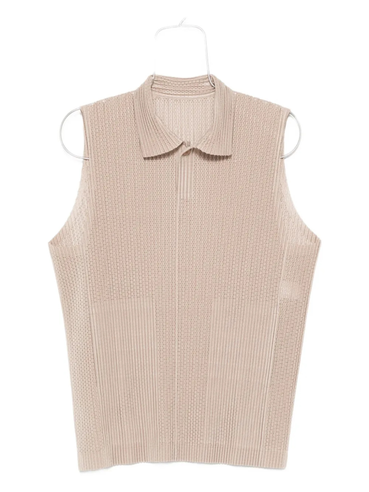 

Плиссированный жилет с воротником Homme Plissé Issey Miyake, нейтральный