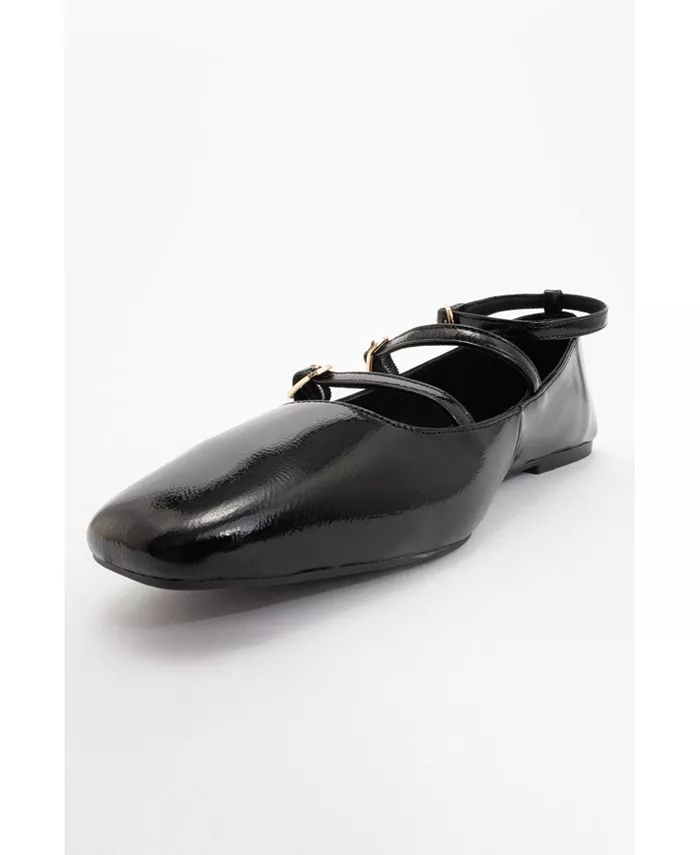 Кожаные балетки Serena в стиле Mary Jane Forever & Always Shoes, черный — фото 4
