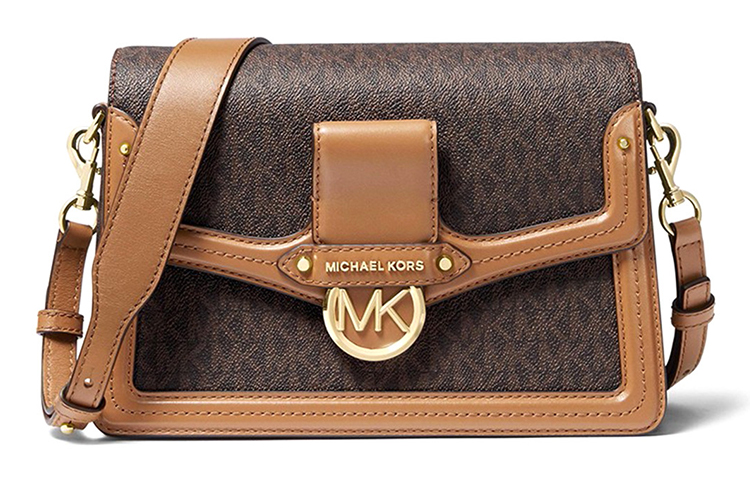 

Сумка-мессенджер из кожи коровы Джесси через плечо женская Acorn Brown MICHAEL KORS