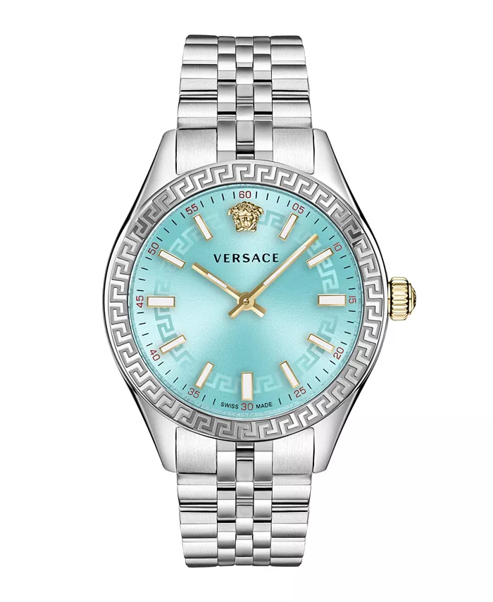 

Браслетные часы Hellenyium из нержавеющей стали серебристого цвета, 36 мм Versace