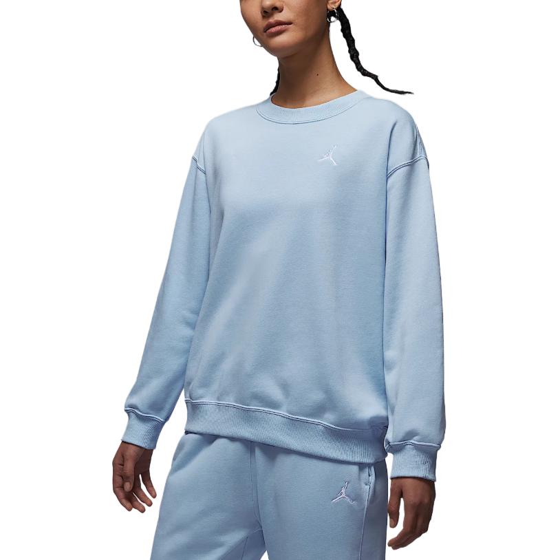 Jordan Бруклинская флисовая толстовка Jumpman для женщин Hydrogen Blue/White — фото 3