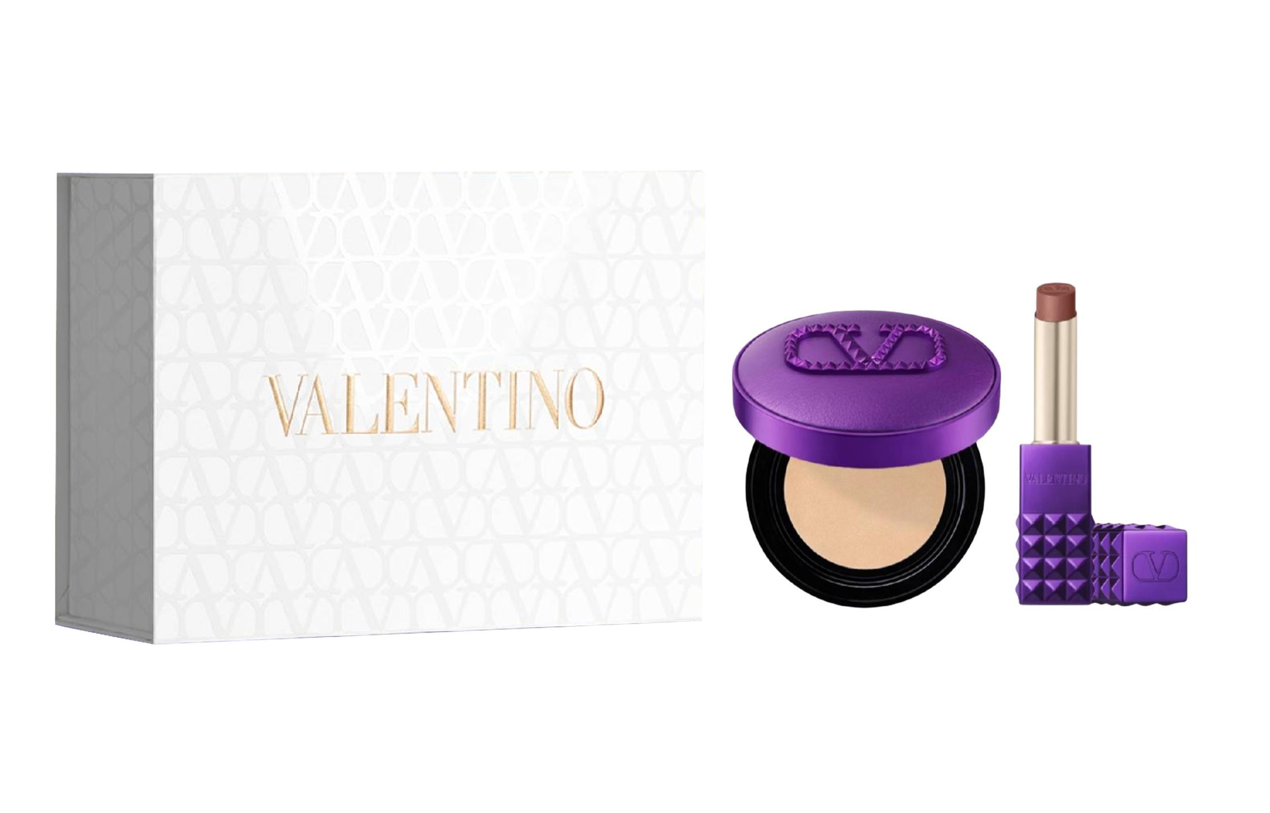 

Valentino Wilderness Purple помада-воздушная подушечка набор для макияжа легко растушевывается натуральный