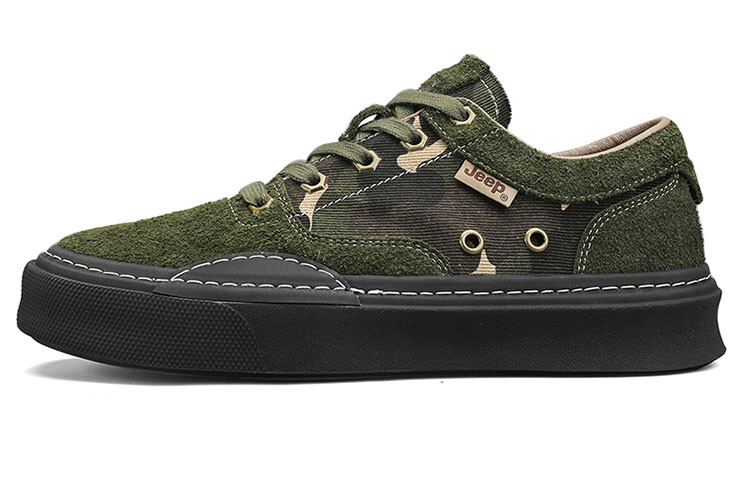 

Кроссовки Jeep Skateboarding Shoes Men Low-top Green, хаки