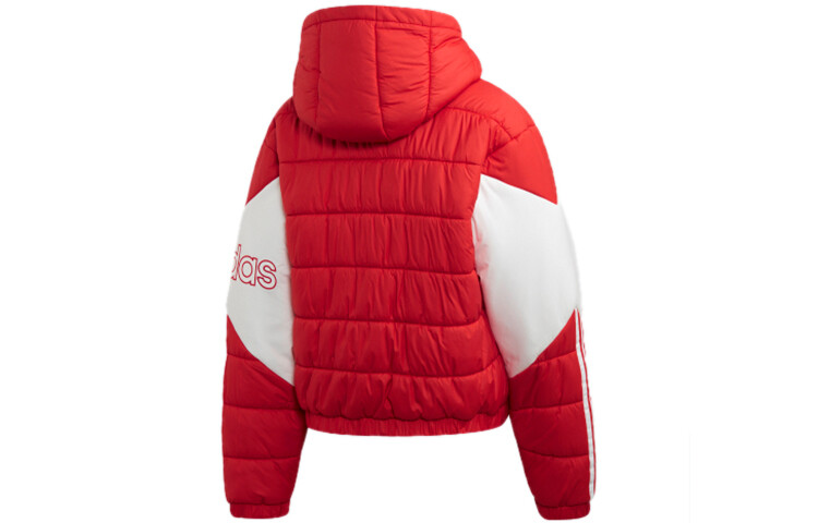 Стеганая куртка женская алая Adidas Originals, цвет Scarlet — фото 2