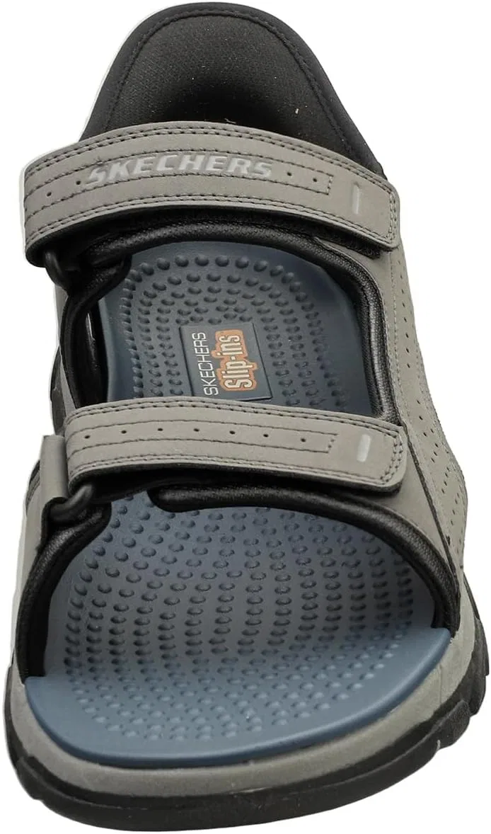 Сандалии с двумя ремешками Skechers, серые — фото 3