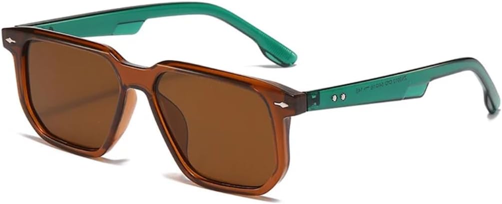 

Солнцезащитные очки с защитой от УФ-излучения UV400 | Панк-стиль с заклепками конфетных цветов | для женщин и мужчин, для занятий спортом на открытом воздухе и вождения DSVIGF, Brown-brown