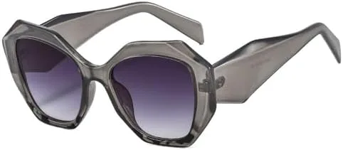 

Квадратные солнцезащитные очки большого размера 2027 года для женщин, винтажные солнцезащитные очки для мужчин и женщин с защитой от УФ-излучения UV400 MTZJH, Gray