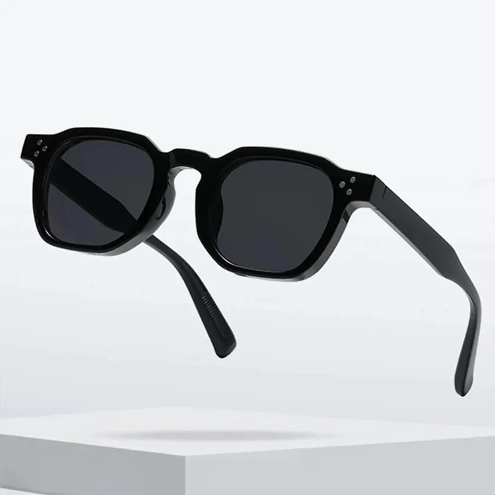 

Модные винтажные солнцезащитные очки овальной формы с заклепками для женщин и мужчин, с леопардовым принтом и оправой, защищающей от синего света HYYZZC, Black Clear