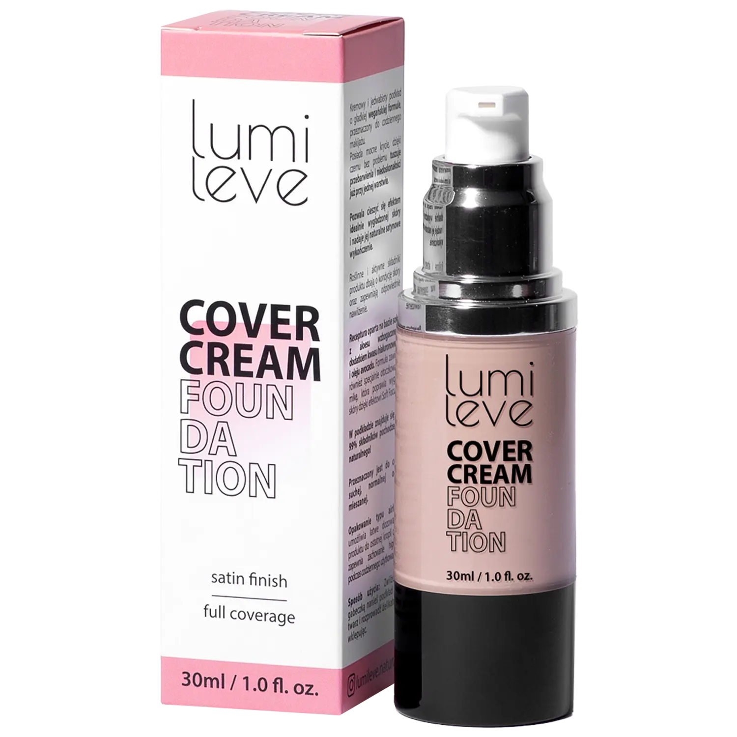 

Кремовая покрывающая основа 33 Lumileve Cover Cream Foundation, 30 мл