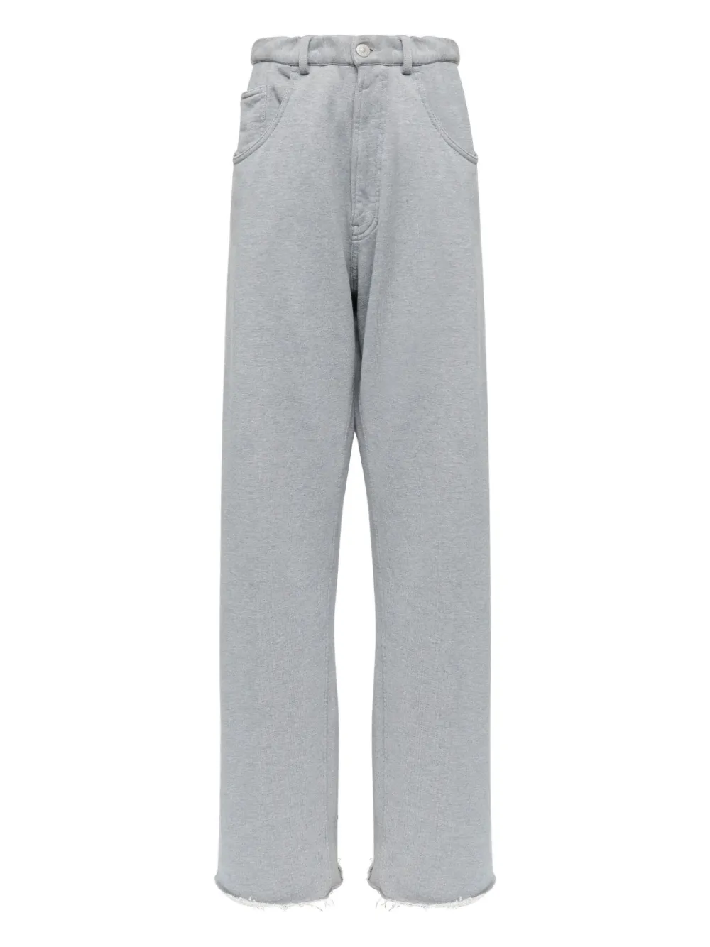 

Брюки с необработанными краями MM6 Maison Margiela, серый