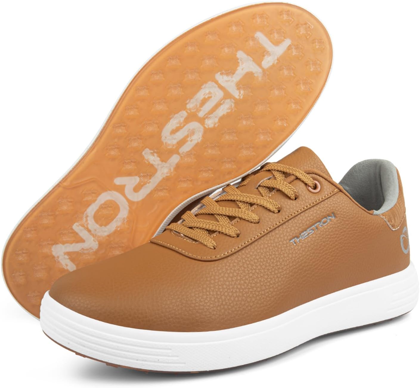 

Мужские гольф-туфли без шипов Профессиональная обувь для гольфа Роскошная обувь для прогулок для гольфистов на открытом воздухе Zakey, коричневый