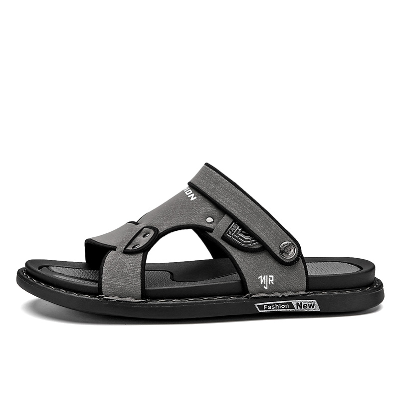 

NANJIREN Пляжные сандалии мужские черно-серо-голубые серые, цвет Gray