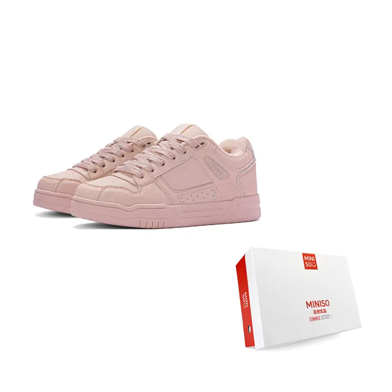 

MINISO Низкие скейтерские кроссовки унисекс розовые, цвет Pink