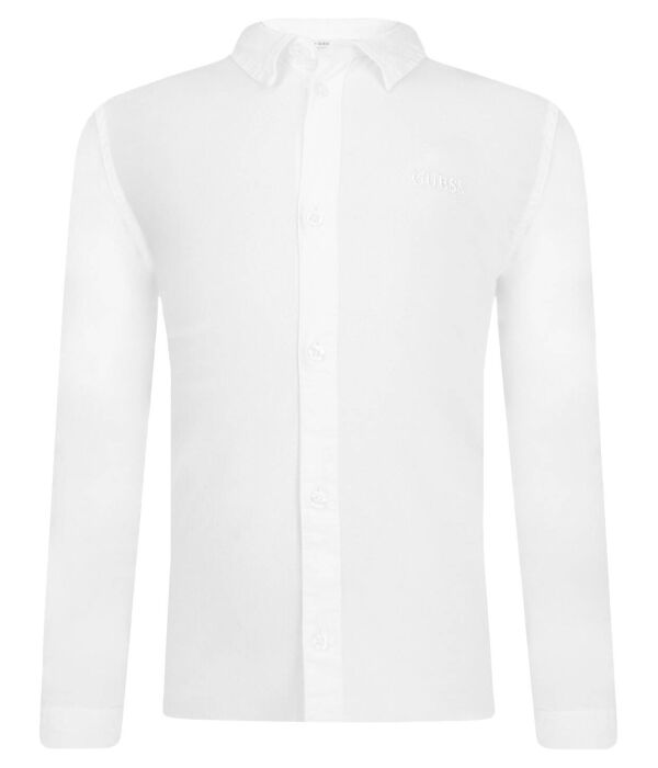 

Рубашка детская Guess хлопковая классическая, белый