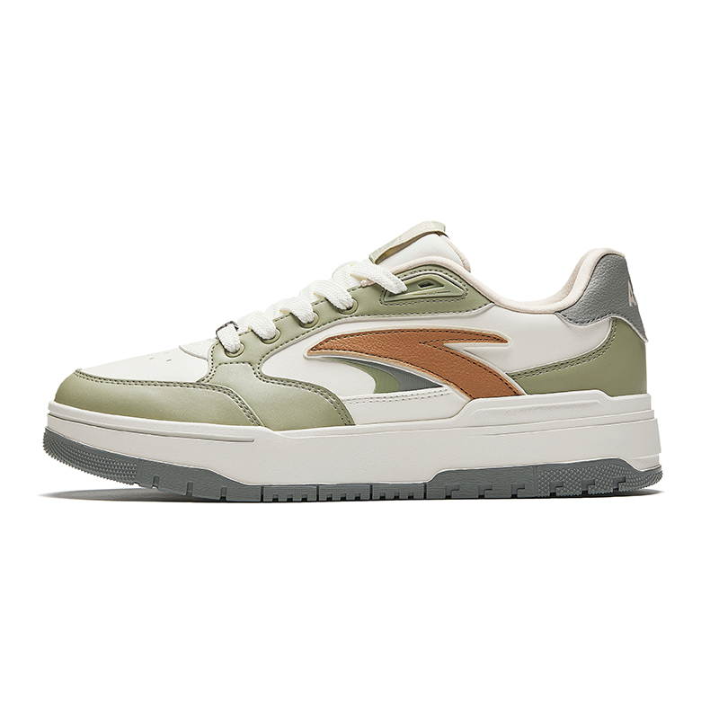 

Anta Life Collection Антискользящие износостойкие низкие скейтерские кроссовки мужские бело-зеленые коричневые, цвет Ivory White/Washed Green/Lotus Silk Brown