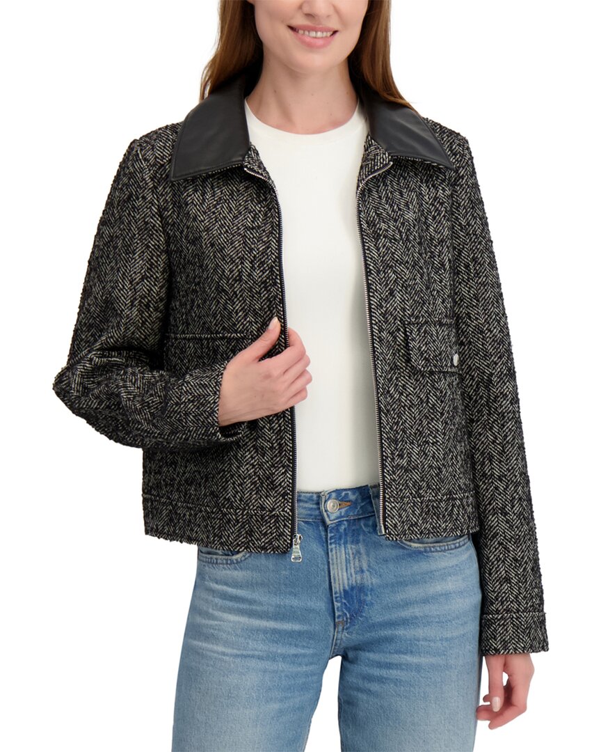 

Куртка в елочку Laundry by Shelli Segal Laundry By Shelli Segal, черный