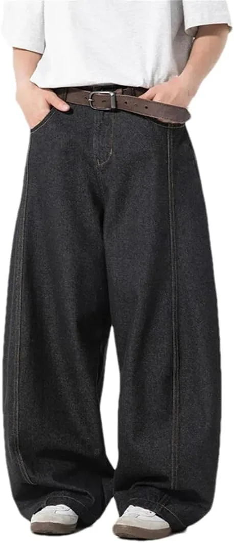 

Мужские джинсы Vintage Washed Loose Fit Wide Leg с эластичным поясом