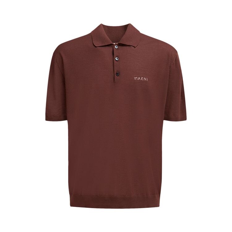 

Поло Marni Short-Sleeve Polo Shirt Raisin, коричневый