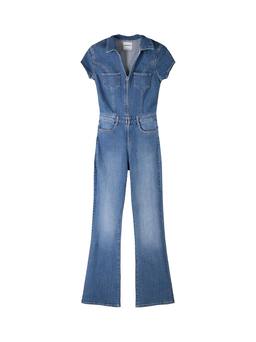 

Комбинезон Bershka Jumpsuit, синий деним