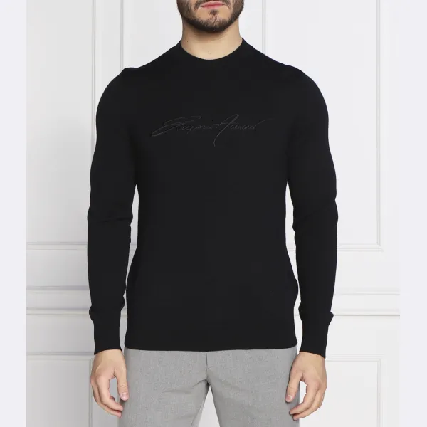 

Шерстяной свитер Emporio Armani, синий