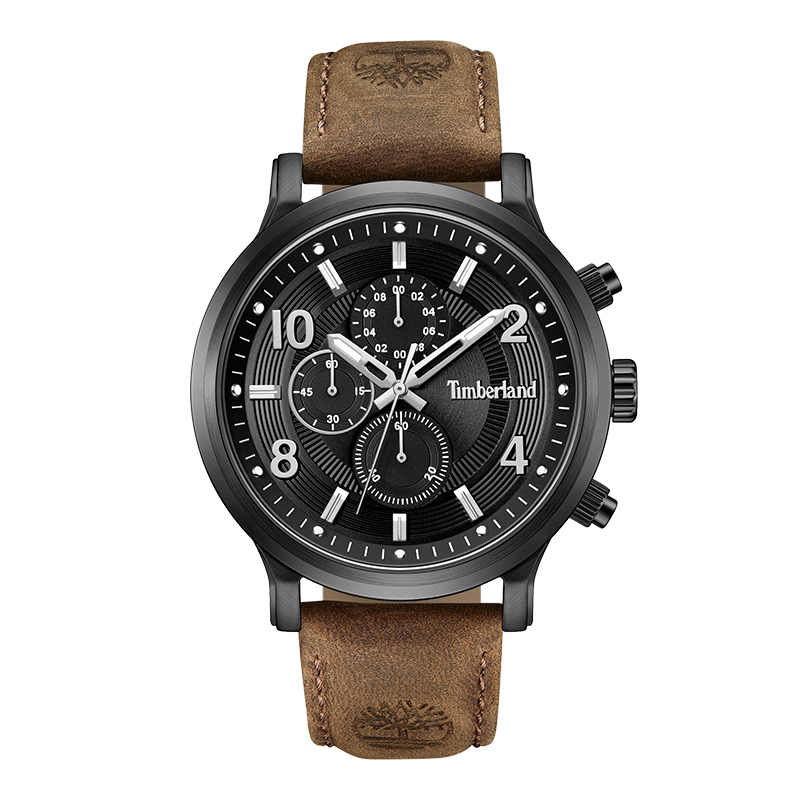 

Timberland Часы Driscoll Collection Wrist Watch Quartz Movement Leather Strap Blue Dial Men's Watch, Black (TDWGF0055701)