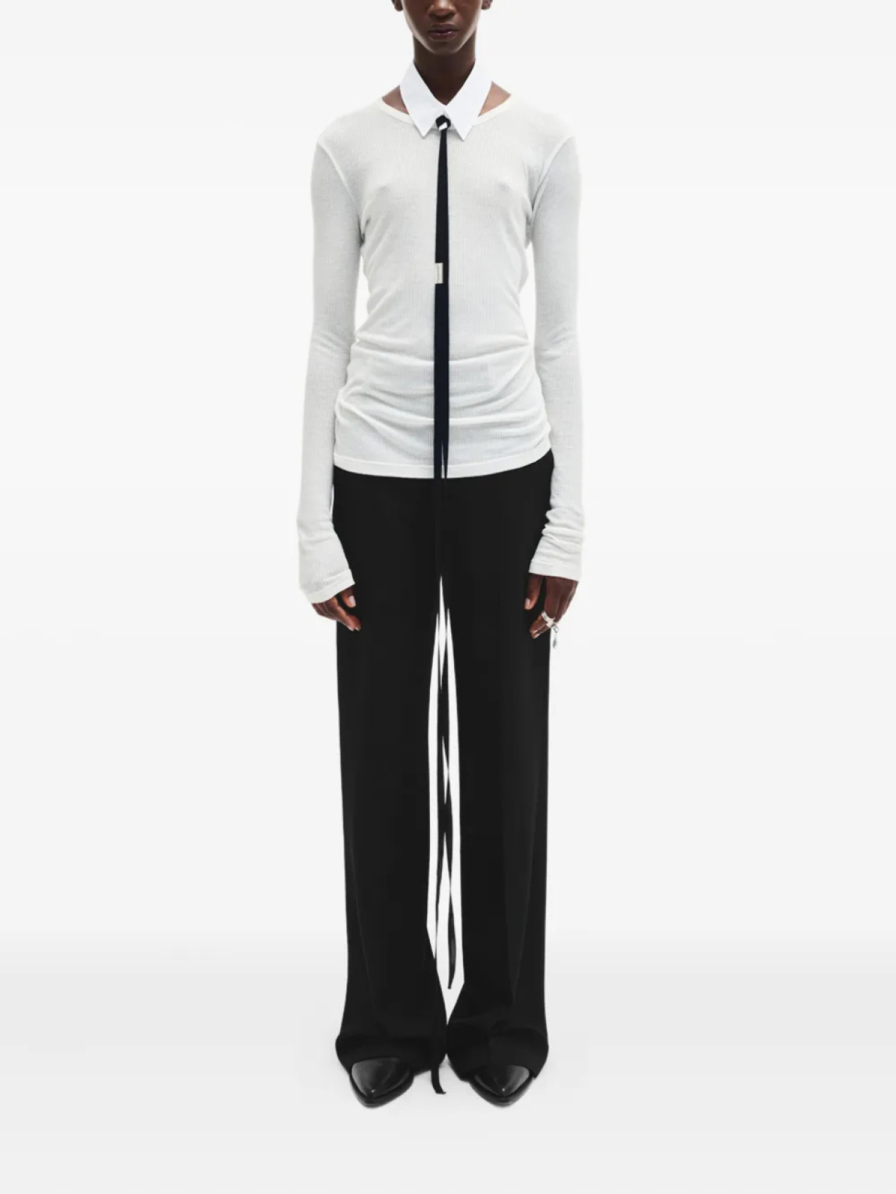 

Ann Demeulemeester воротник-рубашка Adela, белый