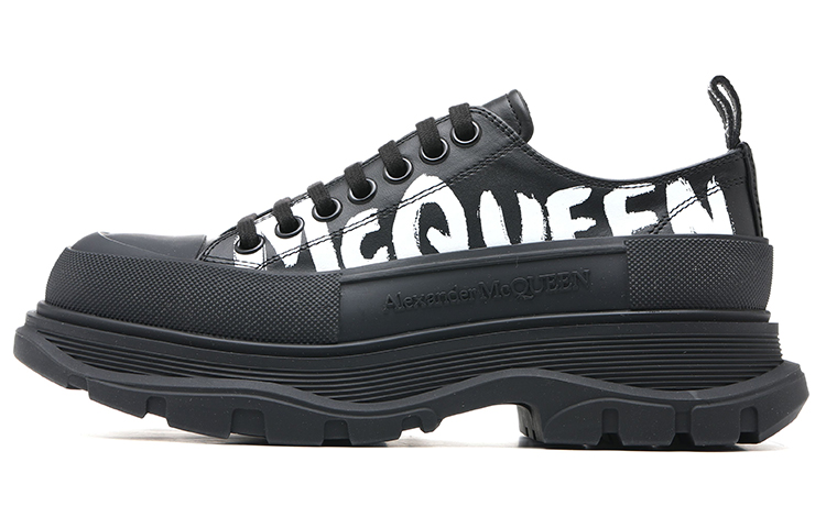 

Граффити Tread Slick Шнурованные Туфли 'Черный Белый' Alexander McQueen
