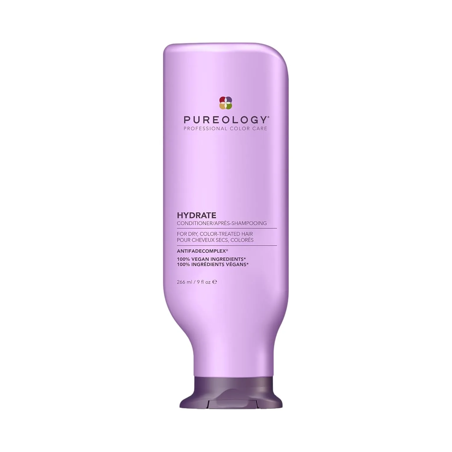 Увлажняющий кондиционер Pureology Hydrate - для сухих или окрашенных волос, питательный кондиционер для восстановления влаги и сохранения увлажненности, веганский продукт. 266 мл (.)
