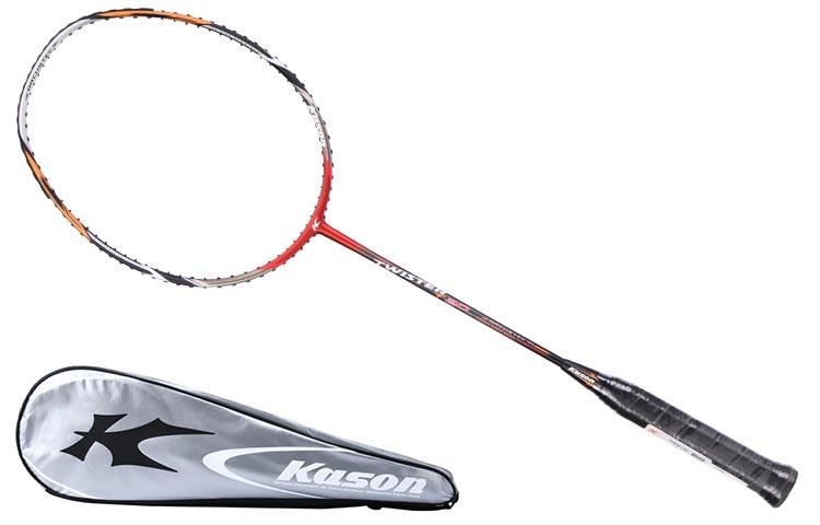 

LINING Kason FYPKO22 1 Полностью карбоновая бадминтонная ракетка для атакующей игры, жесткая головка, профессиональный уровень, унисекс, одиночная ракетка, red