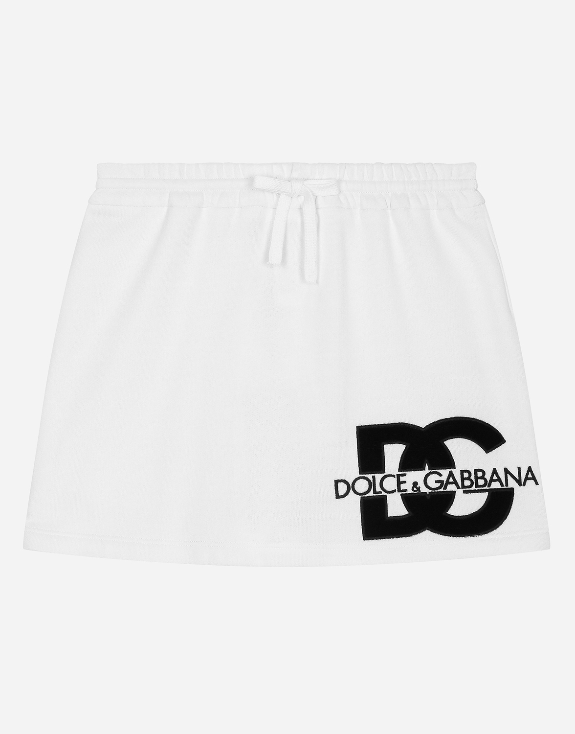 

Короткая юбка из джерси с логотипом DG Dolce&Gabbana, белый