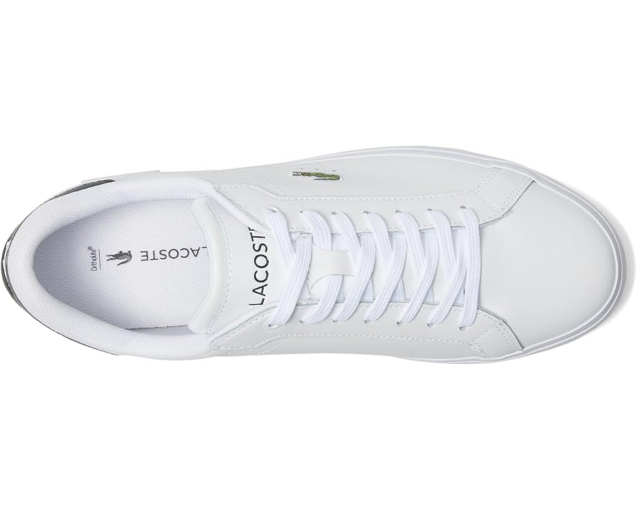 Кроссовки мужские Lacoste Powercourt Graphic Leather, белый/темно-зеленый — фото 2