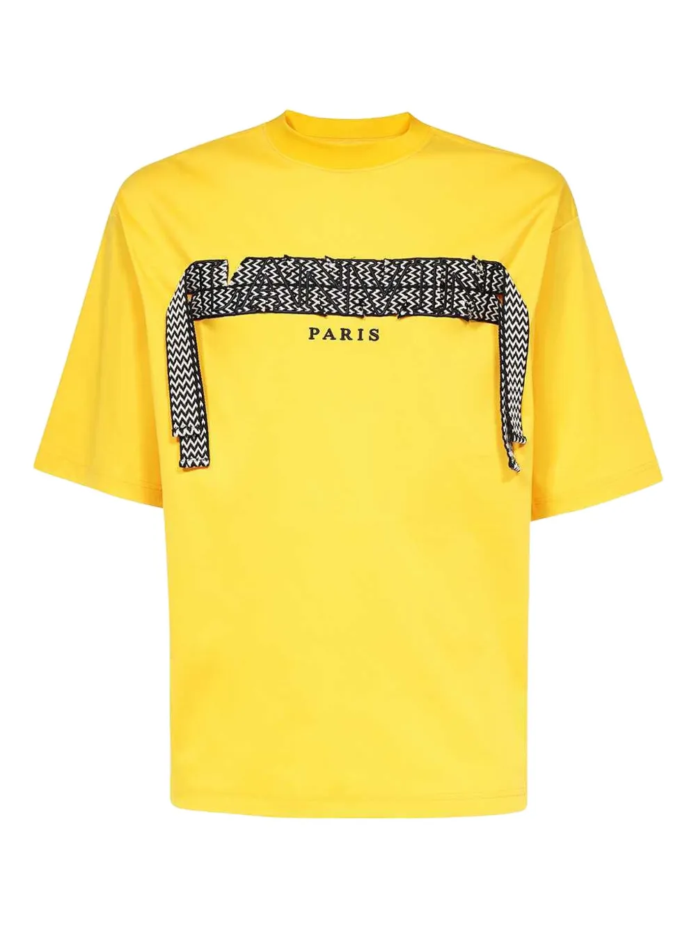 

Хлопковая футболка с шевронным узором Lanvin, желтый