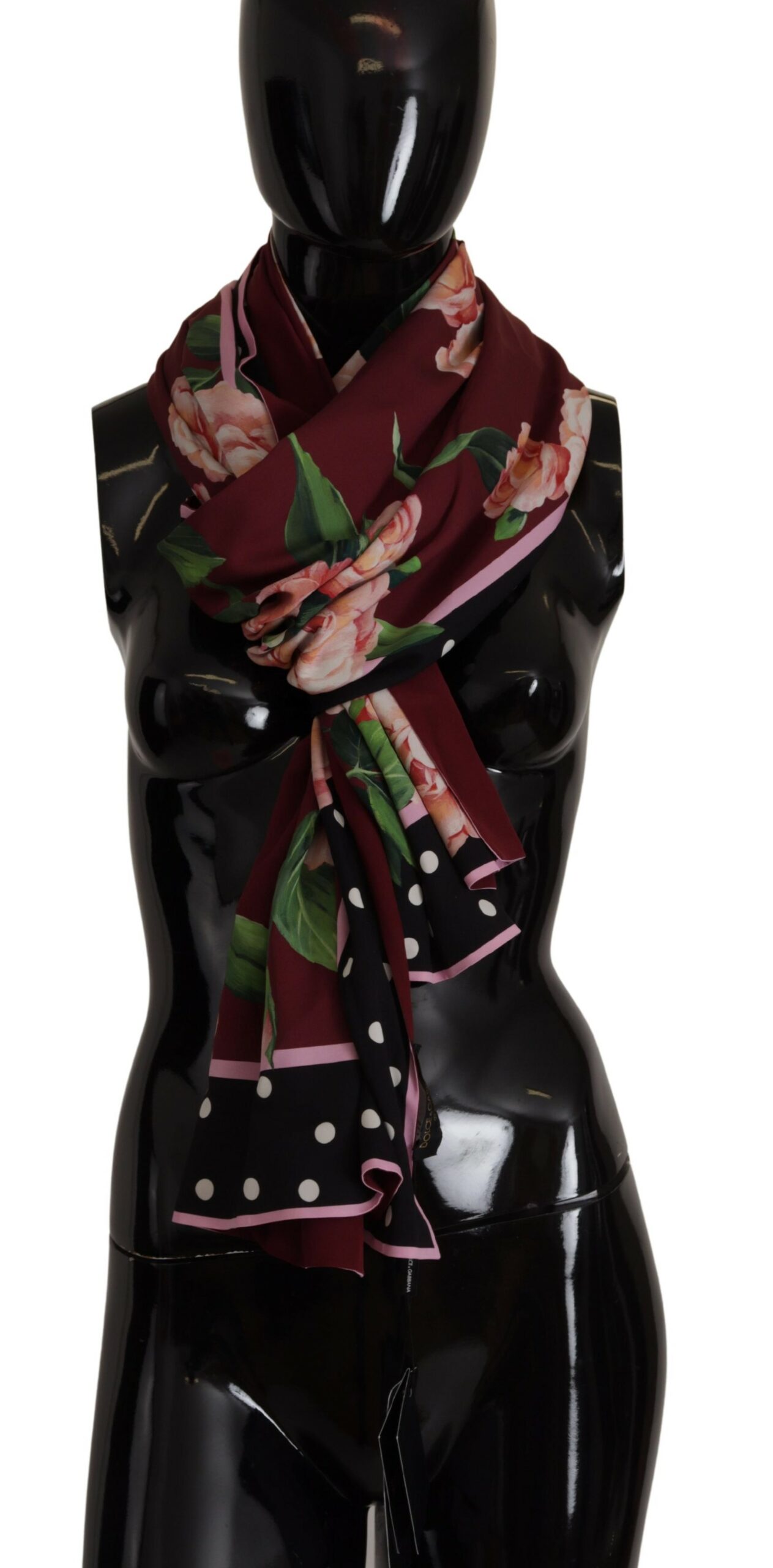 

Элегантная шаль из смесового шелка с цветочным узором Dolce & Gabbana, мультиколор