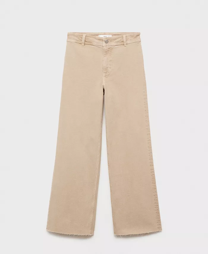

Женские джинсы Catherin Culotte с высокой талией MANGO, коричневый/бежевый
