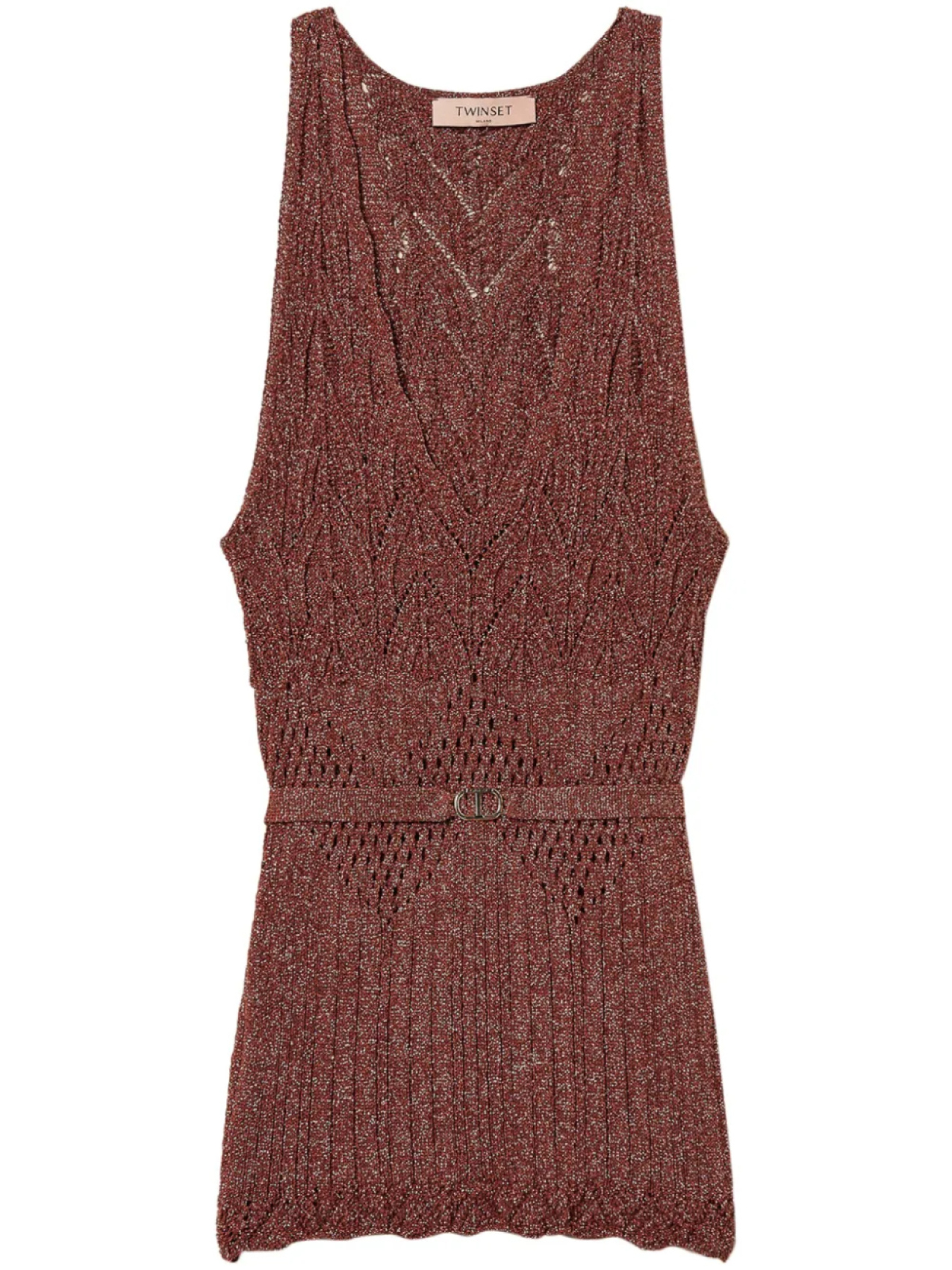 

TWINSET трикотажный топ, коричневый