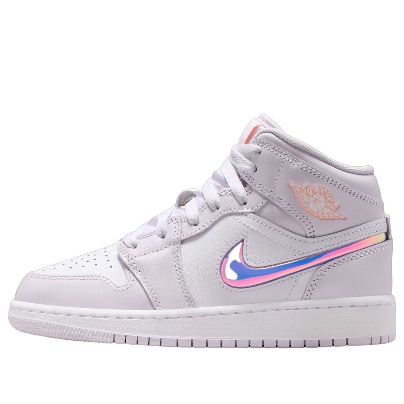 

Кроссовки (GS) Air Jordan 1 Mid 'Barely Grape White'